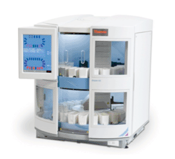 Imagen: El instrumento de coloración de láminas automatizado Gemini AS (Fotografía cortesía de Thermo Fisher Scientific).